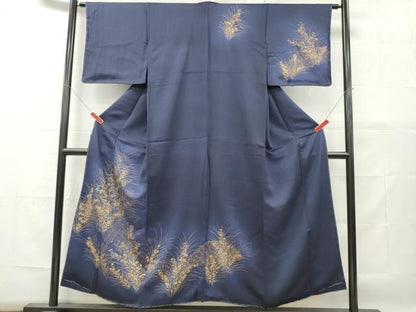 平和屋着物■訪問着　刺繍　草花松文　暈し染め　金彩　正絹　逸品　未使用　DABF6444zy