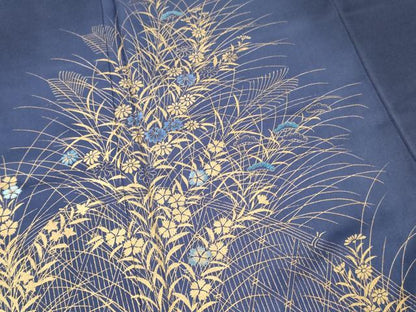 平和屋着物■訪問着　刺繍　草花松文　暈し染め　金彩　正絹　逸品　未使用　DABF6444zy