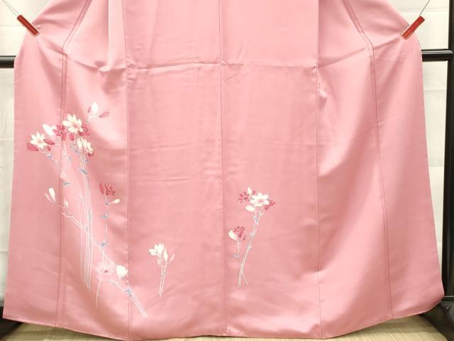 平和屋着物■訪問着　枝花文　正絹　逸品　DABF6447zy