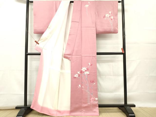 平和屋着物■訪問着　枝花文　正絹　逸品　DABF6447zy