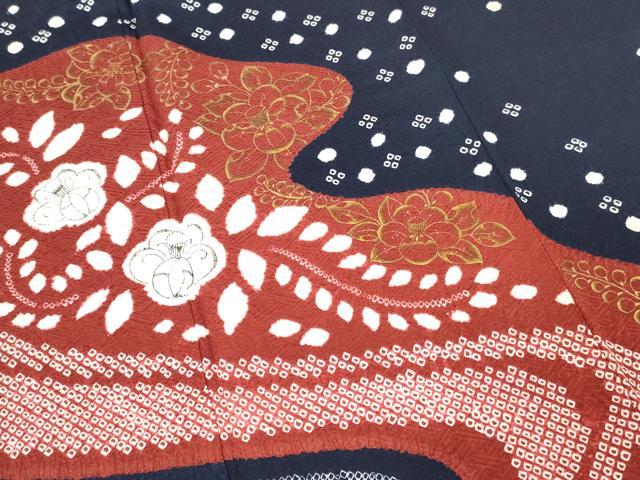 平和屋着物■訪問着　絞り　辻が花　金彩　正絹　逸品　DABF6448zy