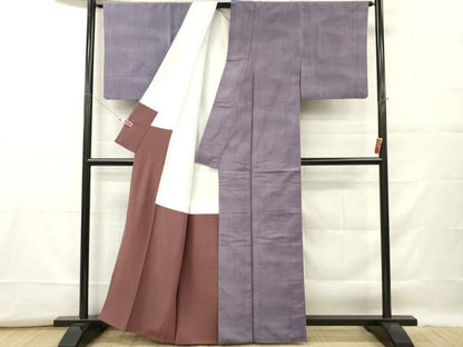 平和屋着物■上質な紬　霞文　正絹　逸品　DABF6460zy