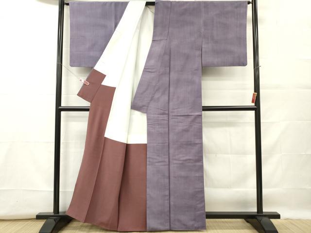 平和屋着物■上質な紬　霞文　正絹　逸品　DABF6460zy