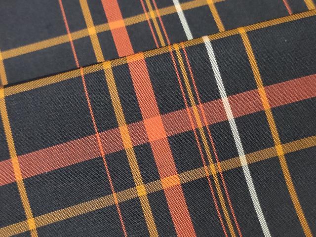 平和屋着物■本場縞大島紬　格子　正絹　逸品　未使用　DABF6461zy