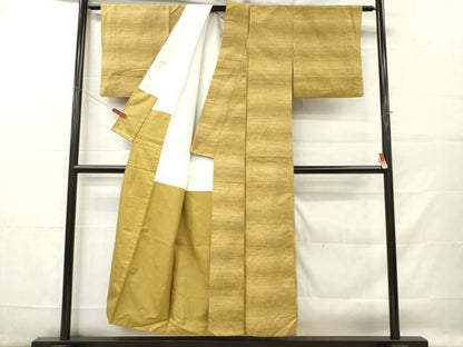 平和屋着物■上質な紬　霞文　正絹　逸品　DABF6481zy