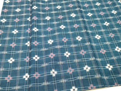 平和屋着物■上質な紬　格子　正絹　逸品　DABF6489zy