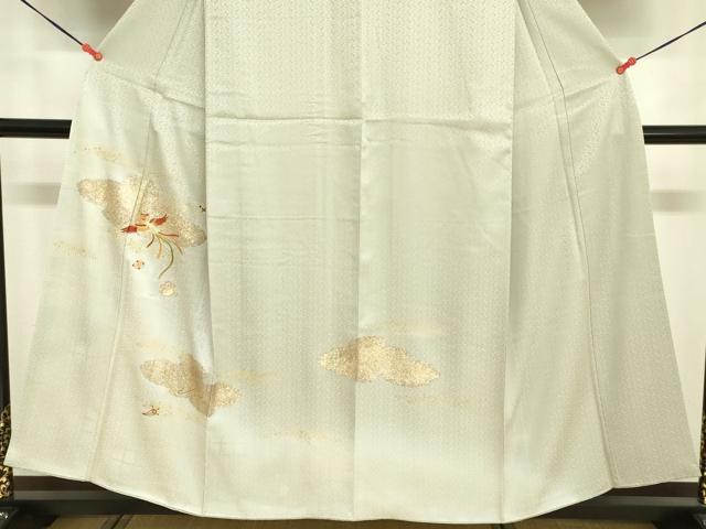 平和屋着物■訪問着　刺繍　鳳凰器物文　暈し染め　金彩　正絹　逸品　DABF6491zy