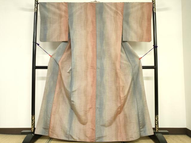 平和屋着物■上質な紬　霞文　正絹　逸品　DABF6495zy