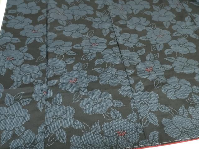 平和屋着物■上質な紬　椿　つばき　正絹　逸品　未使用　DABF6500zy