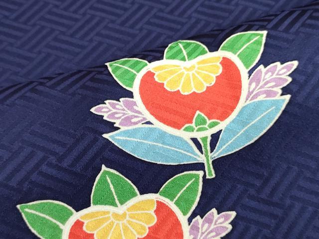 平和屋着物■上質な小紋　橘文　正絹　逸品　DABF6502zy