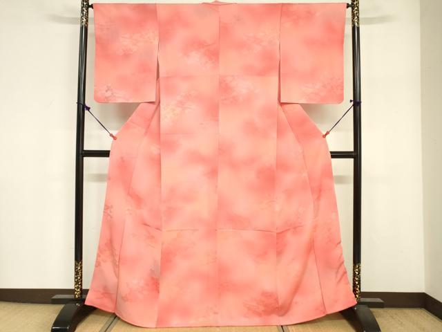 平和屋着物■上質な小紋　雲取り風景地紋　暈し染め　正絹　逸品　未使用　DABF6506zy