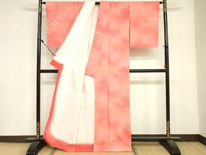 平和屋着物■上質な小紋　雲取り風景地紋　暈し染め　正絹　逸品　未使用　DABF6506zy
