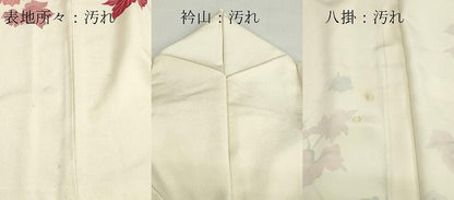 平和屋着物■訪問着　枝葉文　暈し染め　金彩　正絹　逸品　DABF6515zy