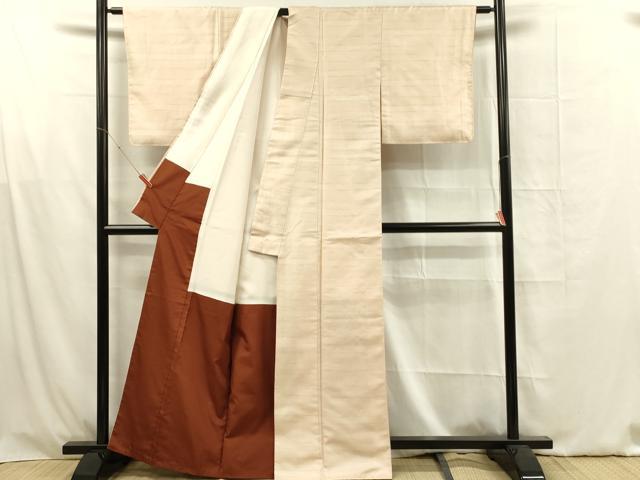 平和屋着物■上質な紬 110亀甲 亀甲柄 正絹 逸品 DABF6807qp