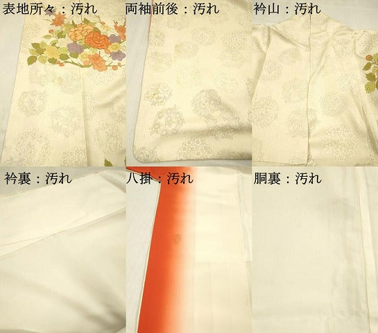 平和屋着物■訪問着 駒刺繍 草花文 金彩 正絹 逸品 DABF6809qp