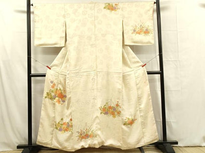 平和屋着物■訪問着 駒刺繍 草花文 金彩 正絹 逸品 DABF6809qp