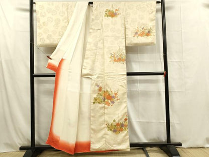 平和屋着物■訪問着 駒刺繍 草花文 金彩 正絹 逸品 DABF6809qp