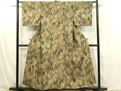 平和屋着物■本場染大島紬 風景文 正絹 逸品 DABF6819qp