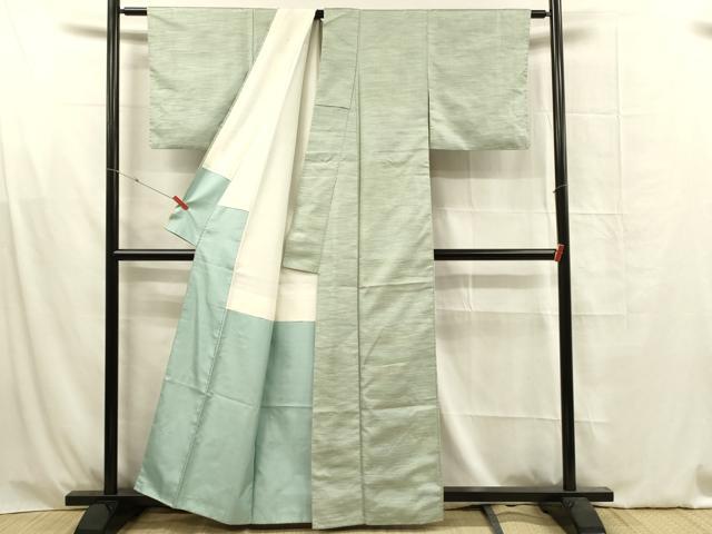 平和屋着物■上質な紬　110亀甲　横段文　正絹　逸品　DABF6827qp