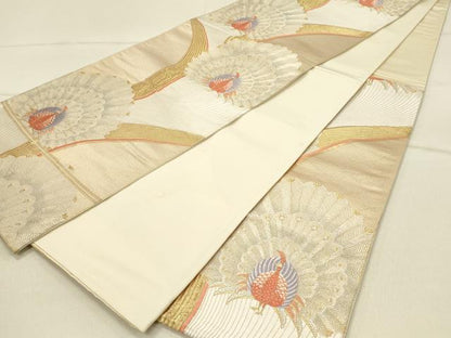 平和屋着物◎六通柄袋帯　唐織　王朝織彩文　金糸　九百錦　正絹　逸品　DABF6831qp