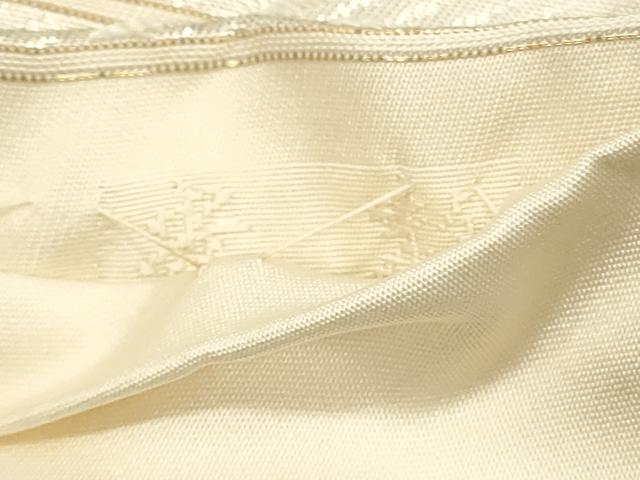 平和屋着物◎六通柄袋帯　流水文　光彩　銀糸　正絹　逸品　DABF6832qp
