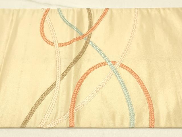 平和屋着物◎中国三大刺繍　相良刺繍　総刺繍　太鼓柄袋帯　金糸　正絹　逸品　DABF6844qp