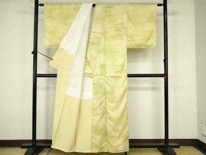 平和屋着物◎上質な小紋 芝文 暈し染め 正絹 逸品 DABF6879qp