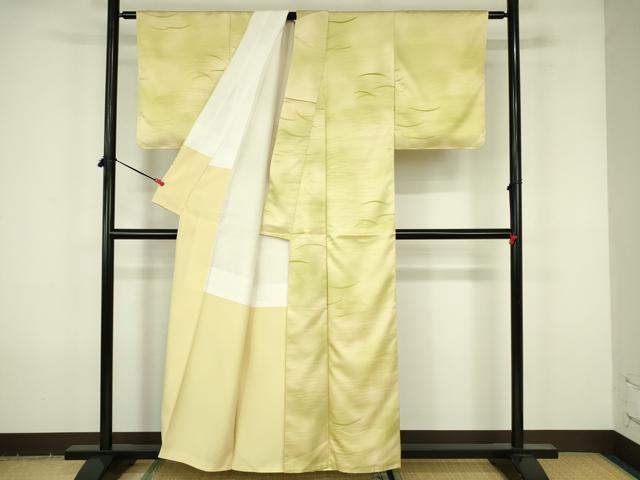 平和屋着物◎上質な小紋 芝文 暈し染め 正絹 逸品 DABF6879qp