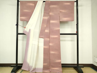平和屋着物■上質な小紋　箔散らし　霞文　暈し染め　金彩　正絹　逸品　DABF6891qp
