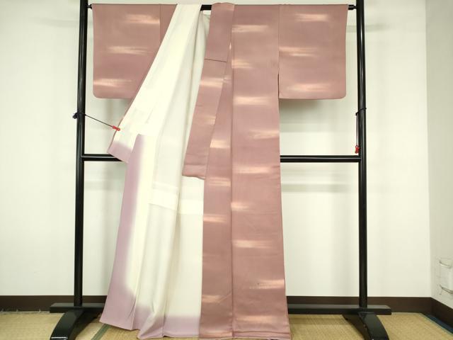 平和屋着物■上質な小紋　箔散らし　霞文　暈し染め　金彩　正絹　逸品　DABF6891qp