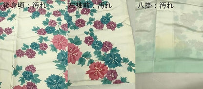 平和屋着物■上質な小紋　草花文　正絹　逸品　DABF6903qp