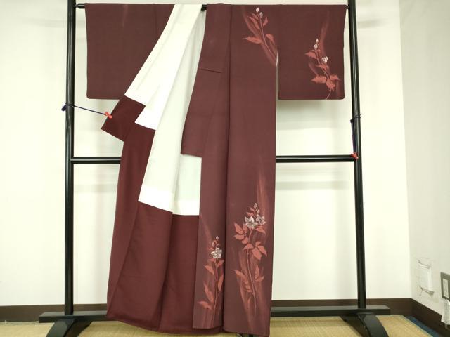 平和屋着物■訪問着　草花文　正絹　逸品　DABF6925qp