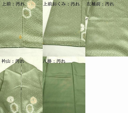 平和屋着物■上質な小紋　絞り　舞花文　金彩　正絹　逸品　DABF6929qp