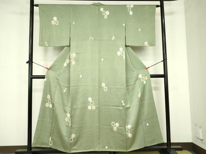 平和屋着物■上質な小紋　絞り　舞花文　金彩　正絹　逸品　DABF6929qp