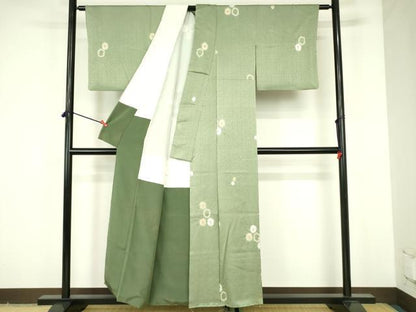平和屋着物■上質な小紋　絞り　舞花文　金彩　正絹　逸品　DABF6929qp