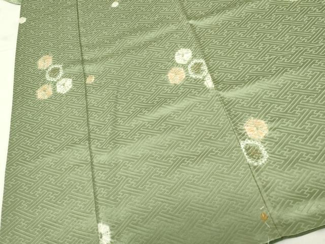 平和屋着物■上質な小紋　絞り　舞花文　金彩　正絹　逸品　DABF6929qp