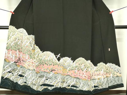 平和屋着物■豪華黒留袖　作家物　浜松文　正絹　逸品　DABF6938qp