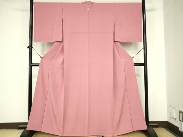 平和屋着物■上質な色無地　退紅色　正絹　逸品　DABF6941qp