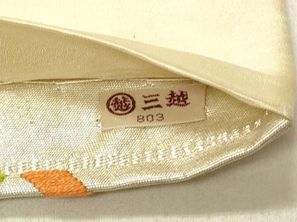 平和屋着物◎六通柄袋帯　唐織　檜扇文　金銀糸　三越扱い　正絹　逸品　DABF6987qp