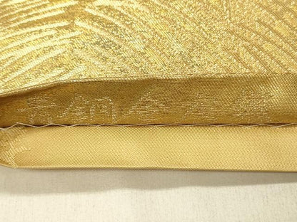 平和屋着物◎六通柄袋帯　蜀江花文　青銅金唐織　金銀糸　引箔　正絹　逸品　DABF7000qp