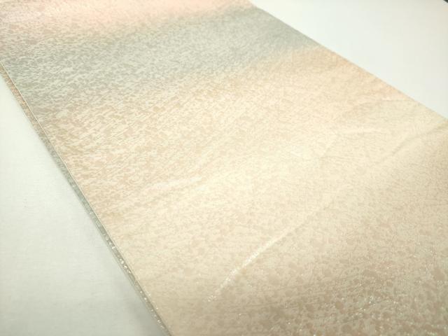 平和屋着物▼全通柄袋帯 霞文 ラメ糸 正絹 逸品 DABF7029ps
