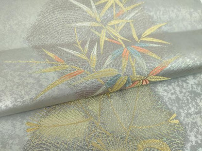 平和屋着物▼六通柄袋帯　芳花　金銀糸　引箔　正絹　逸品　DABF7090ps