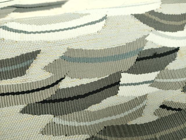 平和屋着物▼八寸名古屋帯 すくい織 霞文 金糸 正絹 逸品 DABF7093ps
