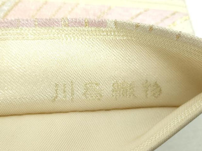 平和屋着物●西陣　川島織物　六通柄　本袋帯　流水文　金銀糸　正絹　逸品　DABF7134ps