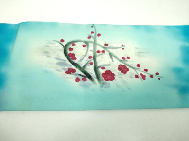 平和屋着物●九寸名古屋帯　手描き　飾花文　正絹　逸品　DABF7160ps