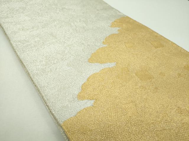平和屋着物▼綴れ　両面　太鼓柄袋帯　雲取り破れ色紙　金銀糸　正絹　逸品　DABF7164ps