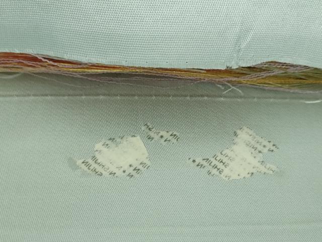 平和屋着物▼西陣　六通柄袋帯　唐織　寿らく　霞吉祥花文　金糸　正絹　逸品　DABF7165ps