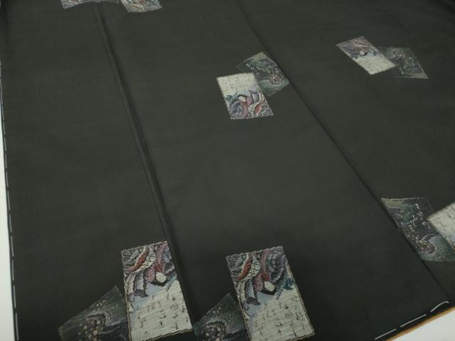 平和屋着物●本場大島紬　9マルキ　地空　百人一首　カルタ　正絹　逸品　未使用　DABF7193ps
