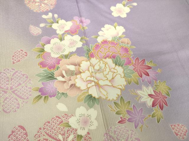 平和屋着物●押切もえ　MOE OSHIKIRI　訪問着　駒刺繍　舞桜　吉祥花文　暈し染め　金糸　正絹　逸品　DABF7194ps