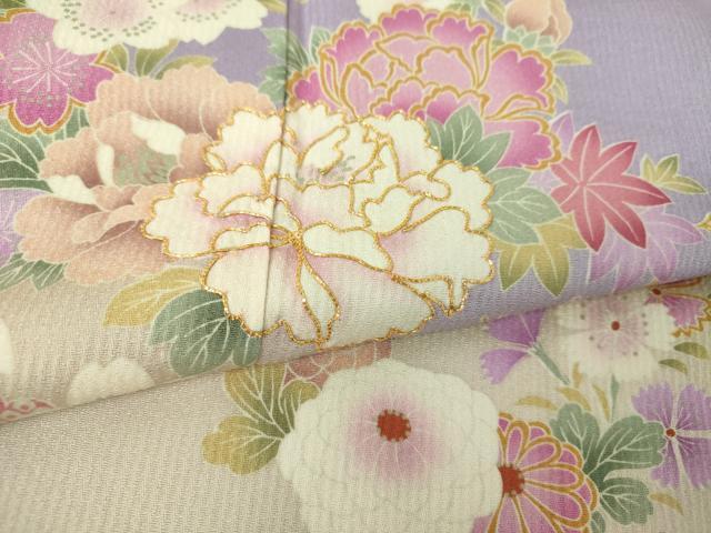 平和屋着物●押切もえ　MOE OSHIKIRI　訪問着　駒刺繍　舞桜　吉祥花文　暈し染め　金糸　正絹　逸品　DABF7194ps